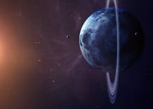 Uranus met manen van het ruimte alle tonen zij royalty-vrije stock foto Uranus met manen van het ruimte alle tonen zij royalty-vrije stock foto
