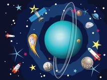 Uranus Planet In The Space Stock Image Uranus Planet In The Space Stock Image