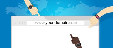 URL do conceito do Internet do negócio da Web do Domain Name ilustração stock URL do conceito do Internet do negócio da Web do Domain Name ilustração stock