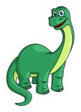 Urocza zielona kreskówka dinosaura maskotka royalty ilustracja Urocza zielona kreskówka dinosaura maskotka royalty ilustracja