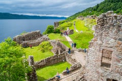 Urquhart Castle on Loch Ness in the scottish highlands. royalty free stock photo Urquhart Castle on Loch Ness in the scottish highlands. royalty free stock photo