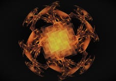 Ursnygg abstrakt fractalsammansättning på en svart bakgrund royaltyfri illustrationer Ursnygg abstrakt fractalsammansättning på en svart bakgrund royaltyfri illustrationer