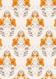 Ursprünglicher Skandinavier des orange Mustervektor-Blumenmusters der Blume nahtlosen lizenzfreie abbildung Ursprünglicher Skandinavier des orange Mustervektor-Blumenmusters der Blume nahtlosen lizenzfreie abbildung
