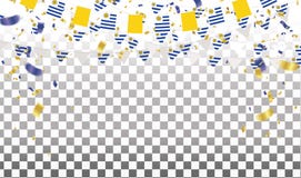 Uruguay flags and Uruguay balloons garland with confetti on whit royalty free illustration Uruguay flags and Uruguay balloons garland with confetti on whit royalty free illustration