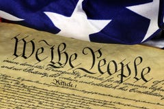US Constitution - We The People with American Flag Royalty Free Stock Photo US Constitution - We The People with American Flag Royalty Free Stock Photo