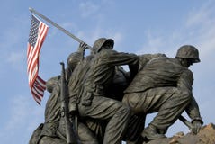 US Marine Corps War Memorial Royalty Free Stock Images
