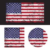 USA American grunge flag set, illustration. royalty free illustration USA American grunge flag set, illustration. royalty free illustration