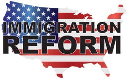 USA Imigracyjnej reformy USA mapy Rządowa ilustracja Zdjęcie Royalty Free USA Imigracyjnej reformy USA mapy Rządowa ilustracja Zdjęcie Royalty Free
