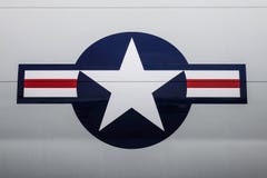 USA siły powietrzne USAF logo na samolocie obrazy stock USA siły powietrzne USAF logo na samolocie obrazy stock