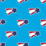 USA stars and stripes seamless pattern on blue background Royalty Free Stock Images USA stars and stripes seamless pattern on blue background Royalty Free Stock Images