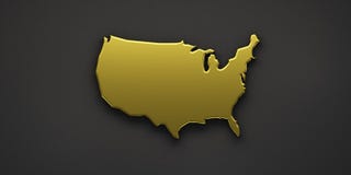 USA United States Golden Map . 3D Render Illustration vector illustration USA United States Golden Map . 3D Render Illustration vector illustration