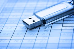 USB e folha de dados foto de stock USB e folha de dados foto de stock