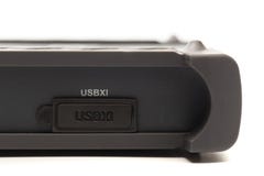 USB X1 input connector of digital signal oscilloscope royalty free stock images USB X1 input connector of digital signal oscilloscope royalty free stock images