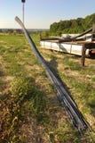 The use of metal rolling fittings in the construction of houses stock photo The use of metal rolling fittings in the construction of houses stock photo