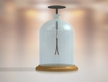 Gold-leaf electroscope. Physics. 3D illustration on a colorful background. Royalty Free Stock Photography Gold-leaf electroscope. Physics. 3D illustration on a colorful background. Royalty Free Stock Photography