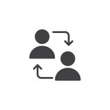User switch vector icon. Filled flat sign for mobile concept and web design. People with exchange arrows simple solid icon. Symbol, logo illustration. Pixel vector illustration User switch vector icon. Filled flat sign for mobile concept and web design. People with exchange arrows simple solid icon. Symbol, logo illustration. Pixel vector illustration