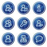 Users web icons, blue circle buttons series Royalty Free Stock Images Users web icons, blue circle buttons series Royalty Free Stock Images