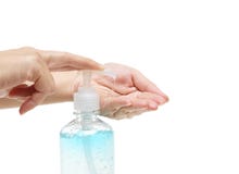 Using alcohol gel royalty free stock image Using alcohol gel royalty free stock image