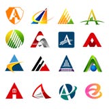 Ustawia list logo z różnorodnymi opcjami list a, royalty ilustracja Ustawia list logo z różnorodnymi opcjami list a, royalty ilustracja