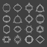 Ustawia minimalistycznych abstrakcjonistycznych geometrycznych kształty, symbole ilustracji Ustawia minimalistycznych abstrakcjonistycznych geometrycznych kształty, symbole ilustracji