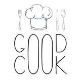 Utdragen illustration för hand med köksgeråd Faktisk vektorteckning av coocking hjälpmedel och citationstecknet Idérik konst för stock illustrationer Utdragen illustration för hand med köksgeråd Faktisk vektorteckning av coocking hjälpmedel och citationstecknet Idérik konst för stock illustrationer
