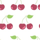 Utdragna körsbär för sömlös vektormodellhand vektor illustrationer Utdragna körsbär för sömlös vektormodellhand vektor illustrationer