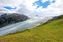 Utgångsglaciär, Harding isfält, Kenai fjordar nationalpark, Alaska royaltyfri bild Utgångsglaciär, Harding isfält, Kenai fjordar nationalpark, Alaska royaltyfri bild