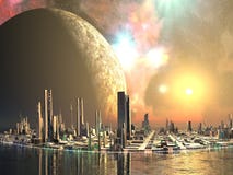 Utopia Islands - Cities Of The Future Stock Photography Utopia Islands - Cities Of The Future Stock Photography