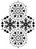 Uzbeka krajowy ornament z bawełnianym okwitnięciem ilustracja wektor Uzbeka krajowy ornament z bawełnianym okwitnięciem ilustracja wektor