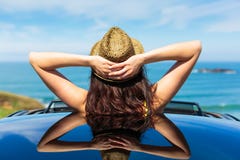 Vacances d'été de détente de trajet en voiture Vacances d'été de détente de trajet en voiture