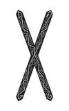 Vacht Gebo Oude Skandinavische runen Runen hogere futarka Magisch, ceremonies, godsdienstige symbolen Voorspellingen en amuletten stock illustratie Vacht Gebo Oude Skandinavische runen Runen hogere futarka Magisch, ceremonies, godsdienstige symbolen Voorspellingen en amuletten stock illustratie