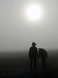 Vagabondo nella nebbia fotografia stock libera da diritti Vagabondo nella nebbia fotografia stock libera da diritti