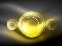 Vage neon gloeiende cirkel, hi-tech modern bellenmalplaatje, techno gloeiend glas om vormen of gebieden geometrisch stock illustratie Vage neon gloeiende cirkel, hi-tech modern bellenmalplaatje, techno gloeiend glas om vormen of gebieden geometrisch stock illustratie