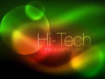 Vage neon gloeiende cirkel, hi-tech modern bellenmalplaatje, techno gloeiend glas om vormen of gebieden geometrisch stock illustratie Vage neon gloeiende cirkel, hi-tech modern bellenmalplaatje, techno gloeiend glas om vormen of gebieden geometrisch stock illustratie