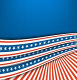 Vague patriotique de ondulation rouge blanche bleue abstraite de drapeau de ruban, Jour de la Déclaration d'Indépendance de vecte illustration stock Vague patriotique de ondulation rouge blanche bleue abstraite de drapeau de ruban, Jour de la Déclaration d'Indépendance de vecte illustration stock