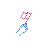 Val flaggaöversikt färgade symbolen Kan användas för rengöringsduken, logoen, den mobila appen, UI, UX royaltyfri illustrationer Val flaggaöversikt färgade symbolen Kan användas för rengöringsduken, logoen, den mobila appen, UI, UX royaltyfri illustrationer