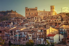 Valderrobres medieval village of the 12th century, Matarrana dis stock image Valderrobres medieval village of the 12th century, Matarrana dis stock image