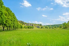 Vale Eselsburger Tal - prado verde imagem de stock royalty free Vale Eselsburger Tal - prado verde imagem de stock royalty free