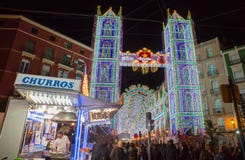 Valencia in Fallas, lightning royalty free stock image Valencia in Fallas, lightning royalty free stock image