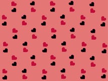 Valentijnskaartenachtergrond met mooie zwarte en roze harten in Vector vector illustratie Valentijnskaartenachtergrond met mooie zwarte en roze harten in Vector vector illustratie