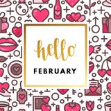 Valentine Day Greeting Card Royalty-vrije Illustratie Valentine Day Greeting Card Royalty-vrije Illustratie