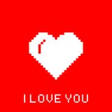 Valentine pixel card. stock illustration Valentine pixel card. stock illustration
