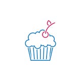 Valentine`s day, cake icon. Can be used for web, logo, mobile app, UI, UX royalty free illustration Valentine`s day, cake icon. Can be used for web, logo, mobile app, UI, UX royalty free illustration