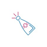 Valentine`s day, champagne icon. Can be used for web, logo, mobile app, UI, UX stock illustration Valentine`s day, champagne icon. Can be used for web, logo, mobile app, UI, UX stock illustration
