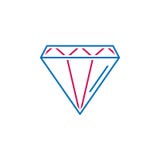 Valentine`s day, diamond icon. Can be used for web, logo, mobile app, UI, UX stock illustration Valentine`s day, diamond icon. Can be used for web, logo, mobile app, UI, UX stock illustration