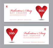 Valentine`s Day Gift Voucher template, Coupon, discount, Sale banner, Horizontal layout, discount cards, headers, website vector illustration Valentine`s Day Gift Voucher template, Coupon, discount, Sale banner, Horizontal layout, discount cards, headers, website vector illustration