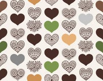 Valentine`s seamless pattern with lace hearts. Mehndi style royalty free illustration Valentine`s seamless pattern with lace hearts. Mehndi style royalty free illustration