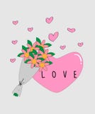 VALENTINE hand drawn backgrounds with flat design vector illustration VALENTINE hand drawn backgrounds with flat design vector illustration