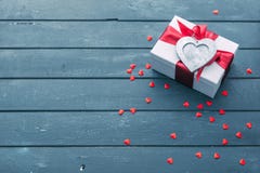 Valentines day background with gift box stock images Valentines day background with gift box stock images