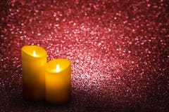 Valentines Day Candles Red Hearts Background, Wedding Candle royalty free stock photos Valentines Day Candles Red Hearts Background, Wedding Candle royalty free stock photos